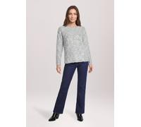 Sweatshirt BETTY BARCLAY "Damen mit Kordelzug", Damen, Gr. 38, grau (cream, khaki), Steppware, Obermaterial: 68% Polyester, 30% Baumwolle, 2% Elasthan, lässig geschnitten normal, U-Boot-Ausschnitt, Sw