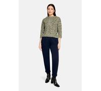 Sweatshirt BETTY BARCLAY "Damen mit Kragen", Damen, Gr. 38, grün (khaki, khaki), Rippstrick, Obermaterial: 72% Viskose, 24% Polyester, 4% Elasthan, gerade normal, Sweatshirts Sweatshirt (22451822-38)