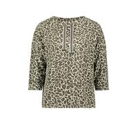 Sweatshirt BETTY BARCLAY "Damen mit Kragen", Damen, Gr. 42, khaki, khaki, Rippstrick, Obermaterial: 72% Viskose, 24% Polyester, 4% Elasthan, gerade normal, Sweatshirts Sweatshirt (22451822-42) khaki,