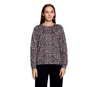 Sweatshirt BETTY BARCLAY "Damen mit Rundhalsausschnitt", Damen, Gr. XXL, bunt (schwarz, beige), Steppware, Obermaterial: 58% Baumwolle, 37% Modal, 5% Elasthan, lässig geschnitten normal, Rundhals, Swe