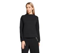 Sweatshirt BETTY BARCLAY "Damen mit Stehkragen", Damen, Gr. 46, schwarz, Steppware, Obermaterial: 54% Viskose, 40% Polyester, 6% Elasthan, gerade hüftlang, Sweatshirts Sweatshirt (97857558-46) schwarz