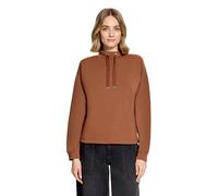 Sweatshirt BETTY & CO "Damen mit Stehkragen", Damen, Gr. 42, braun, Steppware, Obermaterial: 47% Modal, 47% Polyester, 6% Elasthan, lässig geschnitten normal, Sweatshirts Sweatshirt (72688318-42) brau