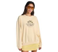 Sweatshirt BILLABONG "All The Days Kendall", Damen, Gr. M, beige (weiß cap), Obermaterial: 55% Baumwolle, 25% Baumwolle, 20% Polyester., Sweatshirts Sweatshirt (28480462-M) weiß cap