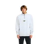 Sweatshirt BILLABONG "Burleigh Mock Neck", Herren, Gr. M, weiß (light grau heather), Obermaterial: 50% Baumwolle, 30% Baumwolle, 20% Polyester., Sweatshirts Sweatshirt (47784568-M) light grau heather