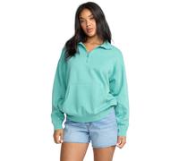 Sweatshirt BILLABONG "Hula Half Zip", Damen, Gr. M, blau bird, 80% Baumwolle, 20% Polyester, Sweatshirts Sweatshirt (24153624-M) blau bird