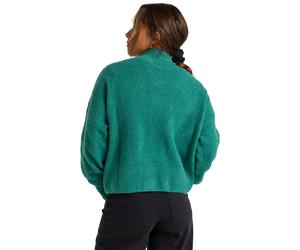 Sweatshirt BILLABONG "Love Feeling", Damen, Gr. XS, grün (evergrün), Obermaterial: 62% Modacryl, 36% Nylon, 2% Elasthan., Sweatshirts Sweatshirt (75957203-XS) evergrün