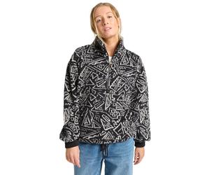 Sweatshirt BILLABONG "Time Off", Damen, Gr. M, schwarz-weiß (schwarz), Obermaterial: 100% Polyester., Sweatshirts Sweatshirt (99725604-M) schwarz
