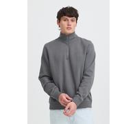 Sweatshirt BLEND "BHDOWNTON HALFZIP PP NOOS", Herren, Gr. M, grau (iron gate), Sweatware, Obermaterial: 50% Baumwolle, 50% Polyester, unifarben, regular fit normal, ohne Ausschnitt, Rippbündchen, Swea