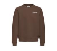 Sweatshirt BLEND "BHKEYAN GRAPHIC CREW SWEAT", Herren, Gr. M, braun (turkish coffee), Sweatware, Obermaterial: 60% Baumwolle, 40% Polyester, unifarben, regular fit normal, Rundhals, Rippbündchen, Swea