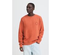 Sweatshirt BLEND "BHKHARI WASH CREW SWEAT", Herren, Gr. S, orange (cinnabar), Sweatware, Obermaterial: 100% Baumwolle, unifarben, regular fit normal, Rundhals, Rippbündchen, Sweatshirts Sweatshirt, Ba