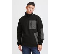 Sweatshirt BLEND "BHLaurup", Herren, Gr. L, schwarz, 100% Polyester, unifarben, regular fit, Sweatshirts Sweatshirt, Gemütlicher Teddy-Troyer mit Reißverschluss (68269330-L) schwarz