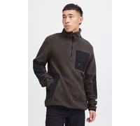 Sweatshirt BLEND "BHLaurup", Herren, Gr. XL, iron gate, 100% Polyester, unifarben, regular fit, Sweatshirts Sweatshirt, Gemütlicher Teddy-Troyer mit Reißverschluss (19879954-XL) iron gate