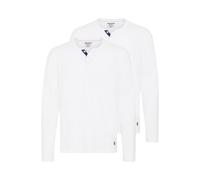 Sweatshirt BLEND "Langarmshirt BHHollie", Herren, Gr. 3XL, weiß (weiß, weiß), Obermaterial: 50% Baumwolle CO. 50% Polyester PES., Sweatshirts Sweatshirt (50224567-XXXL) weiß, weiß