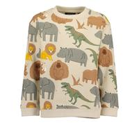 Sweatshirt BLUE SEVEN, Jungen, Gr. 98, beige (kiesel), angeraute Sweatware, Obermaterial: 100% Baumwolle, bedruckt, normal, Rundhals, Sweatshirts Sweatshirt, Baumwolle (98765504-98) kiesel