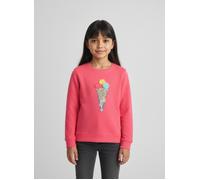 Sweatshirt BLUE SEVEN, Mädchen, Gr. 110, pink, Sweatware, Obermaterial: 100% Baumwolle, bedruckt, unifarben, regular fit, Rundhals, Rippbündchen, Sweatshirts Sweatshirt (42799835-110) pink