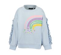 Sweatshirt BLUE SEVEN, Mädchen, Gr. 116, hl blau, angeraute Sweatware, Obermaterial: 100% Baumwolle, bedruckt, unifarben, Basic normal, Rundhals, Rippbündchen, Sweatshirts Sweatshirt, Baumwolle (79014