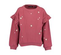 Sweatshirt BLUE SEVEN, Mädchen, Gr. 116, rosa (wein), angeraute Sweatware, Obermaterial: 100% Baumwolle, bestickt, unifarben, normal normal, Rundhals, weit Rippbündchen, Sweatshirts Sweatshirt, Baumwo