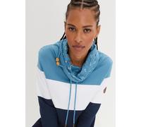 Sweatshirt BONPRIX, Damen, Gr. 44/46 (L), blau (matt blau, weiß, dunkelblau), Sweatware, Obermaterial: 100% Baumwolle, bedruckt, bequem normal, ohne Ausschnitt, Bündchen, Sweatshirts Sweatshirt, mit v