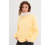 Sweatshirt BONPRIX, Damen, Gr. 48/50 (XL), cremegelb, Sweatware, Obermaterial: 100% Baumwolle. Bündchen: 95% Baumwolle, 5% Elasthan, unifarben, oversize hüftbedeckend, Rundhals, Rippbündchen, Sweatshi