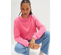 Sweatshirt BONPRIX, Damen, Gr. 52/54 (XXL), pink, Sweatware, Obermaterial: 100% Baumwolle. Bündchen: 95% Baumwolle, 5% Elasthan, unifarben, oversize hüftbedeckend, Rundhals, Rippbündchen, Sweatshirts 