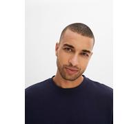 Sweatshirt BONPRIX "Sweatshirt", Herren, Gr. 48/50 (M), blau (dunkelblau), Sweatware, Obermaterial: 60% Baumwolle, 40% Polyester, regular fit hüftlang, Rundhals, Sweatshirts Sweatshirt, Regular Fit, m