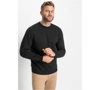 Sweatshirt BONPRIX "Sweatshirt", Herren, Gr. 48/50 (M), schwarz, Sweatware, Obermaterial: 60% Baumwolle, 40% Polyester, regular fit hüftlang, Rundhals, Sweatshirts Sweatshirt, Regular Fit, mit Rundhal