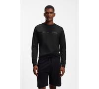 BOSS Loungewear-Sweatshirt aus Baumwolle mit Logo auf der Brust - Style Authentic Sweatshirt, 50554791 Schwarz M