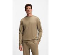 Sweatshirt BOSS "Chevron", Herren, Gr. XXL, open braun 245, Single Jersey, Obermaterial: 100% Baumwolle, Basic, regular fit, Rundhals, Bündchen, Sweatshirts Sweatshirt, Basic, normale Passform (388832