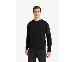 Sweatshirt BOSS GREEN "CN Urban Tech", Herren, Gr. L, schwarz (schwarz001), Sweatware, Obermaterial: 39% Baumwolle, 39% Modal, 17% Polyester, 5% Elasthan, unifarben, regular fit hüftlang, Rundhals, Sw