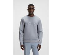 Sweatshirt BOSS GREEN "Salbo", Herren, Gr. 3XL, grau (dunkelgrau026), Sweatware, Obermaterial: 95% Baumwolle, 5% Elasthan, regular fit, Rundhals, eingesetzt Bündchen, Sweatshirts Sweatshirt, mit Logod