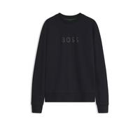 Sweatshirt BOSS GREEN "Salbo", Herren, Gr. 3XL, schwarz (dunkelblau402), Sweatware, Obermaterial: 95% Baumwolle, 5% Elasthan, unifarben, regular fit normal, Rundhals, Bündchen, Sweatshirts Sweatshirt,