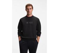 Sweatshirt BOSS GREEN "Salbo", Herren, Gr. M, schwarz (schwarz001), Sweatware, Obermaterial: 95% Baumwolle, 5% Elasthan, unifarben, regular fit normal, Rundhals, Bündchen, Sweatshirts Sweatshirt, Rund
