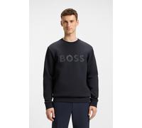 Sweatshirt BOSS GREEN "Salbo", Herren, Gr. XXL, blau (dunkelblau402), Sweatware, Obermaterial: 95% Baumwolle, 5% Elasthan, unifarben, regular fit, Rundhals, eingesetzt Bündchen, Sweatshirts Sweatshirt