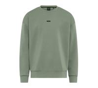 Sweatshirt BOSS GREEN "Stenson", Herren, Gr. 3XL, grün (open grün358), Sweatware, Obermaterial: 62% Baumwolle, 33% Polyester, 5% Elasthan, unifarben, oversize normal, Rundhals, Bündchen, Sweatshirts S