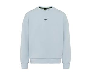 Sweatshirt BOSS GREEN "Stenson", Herren, Gr. 3XL, open blau460, Sweatware, Obermaterial: 62% Baumwolle, 33% Polyester, 5% Elasthan, oversize normal, Rundhals, Bündchen, Sweatshirts Sweatshirt, oversiz
