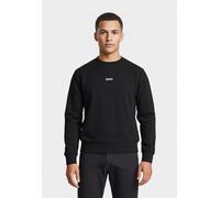 Sweatshirt BOSS GREEN "Stenson", Herren, Gr. XXL, schwarz (schwarz002), Sweatware, Obermaterial: 62% Baumwolle, 33% Polyester, 5% Elasthan, unifarben, oversize normal, Rundhals, Bündchen, Sweatshirts
