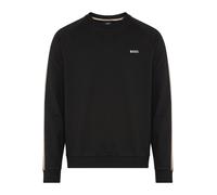 Sweatshirt BOSS "Iconic", Herren, Gr. L, schwarz (schwarz 001), Single Jersey, Obermaterial: 100% Baumwolle, unifarben, regular fit, Rundhals, Bündchen, Sweatshirts Sweatshirt (32731944-L) schwarz 001