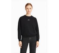 Sweatshirt BOSS ORANGE "Esweaty Premium Damenmode", Damen, Gr. XL (42), schwarz (schwarz 001), Sweatware, Obermaterial: 100% Baumwolle, unifarben, hüftlang, Rundhals, Rippbündchen, Sweatshirts Sweatsh