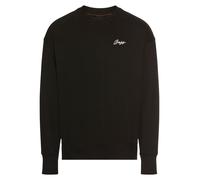 Sweatshirt BOSS ORANGE "Eteia Premium Damenmode", Damen, Gr. S (36), schwarz (schwarz 001), Sweatware, Obermaterial: 100% Baumwolle, unifarben, relaxed fit, Rundhals, eingesetzt Bündchen, Sweatshirts