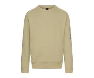 Sweatshirt BOSS ORANGE "We mixed", Herren, Gr. XXL, grün (open grün370), Sweatware, Obermaterial: 66% Baumwolle, 34% Polyester, unifarben, regular fit hüftlang, Rundhals, Bündchen, Sweatshirts Sweatsh