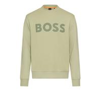 Sweatshirt BOSS ORANGE "WeBasicCrew", Herren, Gr. 6XL, grün (open grün370), Sweatware, Obermaterial: 100% Baumwolle, regular fit hüftlang, Rundhals, weit Rippbündchen, Sweatshirts Sweatshirt, mit Rund