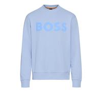 Sweatshirt BOSS ORANGE "WeBasicCrew", Herren, Gr. XL, blau (open blau470), Sweatware, Obermaterial: 100% Baumwolle, regular fit hüftlang, Rundhals, weit Rippbündchen, Sweatshirts Sweatshirt, mit Rundh