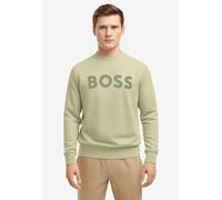 Sweatshirt BOSS ORANGE "WeBasicCrew", Herren, Gr. XXL, grün (open grün370), Sweatware, Obermaterial: 100% Baumwolle, regular fit hüftlang, Rundhals, weit Rippbündchen, Sweatshirts, mit Rundhalsausschn
