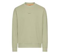 Sweatshirt BOSS ORANGE "WeSmallcrew", Herren, Gr. S, grün (open grün370), Sweatware, Obermaterial: 100% Baumwolle, relaxed fit, Rundhals, eingesetzt Bündchen, Sweatshirts, mit Logo auf der Brust (8902