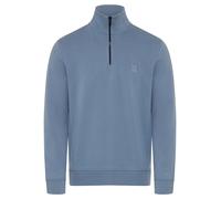 Sweatshirt BOSS ORANGE "Zetrust", Herren, Gr. XL, blau (medium blau424), Jersey, Obermaterial: 100% Baumwolle, Basic, regular fit normal, hoch geschlossener Ausschnitt, eingesetzt Rippbündchen, Sweats