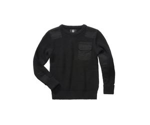 Sweatshirt BRANDIT "Brandit Unisex Kids BW Pullover", Herren, Gr. 146/152, schwarz, 100% Polyacryl, unifarben, Rundhals, Sweatshirts Sweatshirt (85087039-146) schwarz
