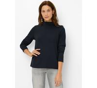 Sweatshirt BRAX "Style BILLY L", Damen, Gr. 36, schwarz (navy), 70% Viskose, 25% Polyester, 5% Elasthan, Sweatshirts Sweatshirt (58981901-36) navy