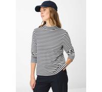 Sweatshirt BRAX "Style BILLY L", Damen, Gr. 48, dunkelblau, 70% Viskose, 25% Polyester, 5% Elasthan, Sweatshirts Sweatshirt (13367708-48) dunkelblau