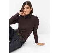 Sweatshirt BRAX "Style CARINA L", Damen, Gr. 34, braun (dunkelbraun), 47% Baumwolle, 47% Modal, 6% Elasthan, Sweatshirts Sweatshirt (91913621-34) dunkelbraun