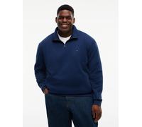 Sweatshirt "BT-ESSENTIAL INTECHNO 1/4 ZIP", Herren, Gr. 4XL, blau (carbon navy), Sweatware, Obermaterial: 72% Baumwolle, 28% Polyester, TOMMY HILFIGER BIG & TALL, normal, Bündchen, Sweatshirts Sweatsh